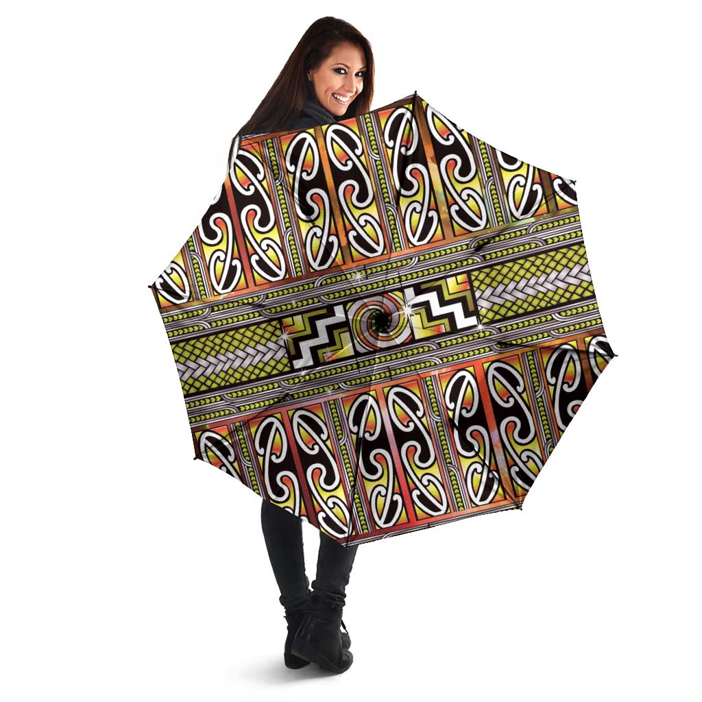 Maori Matariki Umbrella Yellow Galaxy Aesthetic Koru Art