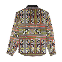 Maori Matariki Women Casual Shirt Yellow Galaxy Aesthetic Koru Art
