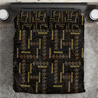 Hawaii Brown Plumeria Lei Black Bedding Set Frangipani Floral Heritage Art LT01 Black - Polynesian Pride