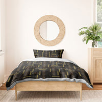 Hawaii Brown Plumeria Lei Black Bedding Set Frangipani Floral Heritage Art LT01 - Polynesian Pride