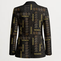 Hawaii Brown Plumeria Lei Black Blazer Frangipani Floral Heritage Art LT01 - Polynesian Pride