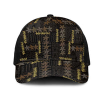 Hawaii Brown Plumeria Lei Black Mesh Trucker Cap Frangipani Floral Heritage Art