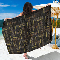 Hawaii Brown Plumeria Lei Black Sarong Frangipani Floral Heritage Art