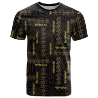 Hawaii Brown Plumeria Lei Black T Shirt Frangipani Floral Heritage Art