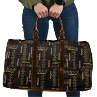 Hawaii Brown Plumeria Lei Black Travel Bag Frangipani Floral Heritage Art