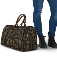 Hawaii Brown Plumeria Lei Black Travel Bag Frangipani Floral Heritage Art