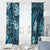 Polynesian Hibiscus Tropical Blue Floral Window Curtain Tribal Pattern - Polynesian Pride