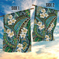 Polynesian Hibiscus Tropical Green Floral Garden Flag Tribal Pattern LT01 - Polynesian Pride