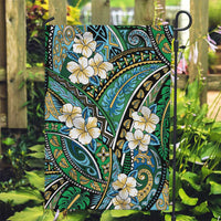 Polynesian Hibiscus Tropical Green Floral Garden Flag Tribal Pattern LT01 Garden Flag Green - Polynesian Pride