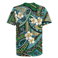 Polynesian Hibiscus Tropical Green Floral Rugby Jersey Tribal Pattern LT01 - Polynesian Pride