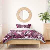 Polynesian Hibiscus Tropical Pink Floral Bedding Set Tribal Pattern - Polynesian Pride