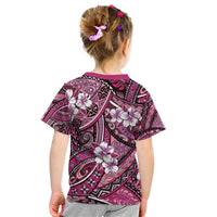 Polynesian Hibiscus Tropical Pink Floral Kid T Shirt Tribal Pattern LT01 - Polynesian Pride