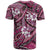 Polynesian Hibiscus Tropical Pink Floral T Shirt Tribal Pattern - Polynesian Pride