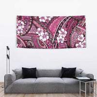 Polynesian Hibiscus Tropical Pink Floral Tapestry Tribal Pattern LT01 - Polynesian Pride