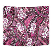 Polynesian Hibiscus Tropical Pink Floral Tapestry Tribal Pattern LT01 - Polynesian Pride