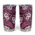 Polynesian Hibiscus Tropical Pink Floral Tumbler Cup Tribal Pattern - Polynesian Pride
