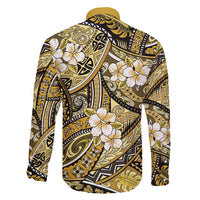 Polynesian Hibiscus Tropical Yellow Floral Family Matching Puletasi and Hawaiian Shirt Tribal Pattern LT01 - Polynesian Pride