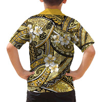 Polynesian Hibiscus Tropical Yellow Floral Family Matching Tank Maxi Dress and Hawaiian Shirt Tribal Pattern LT01 - Polynesian Pride