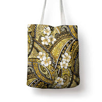 Polynesian Hibiscus Tropical Yellow Floral Tote Bag Tribal Pattern LT01 - Polynesian Pride