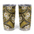 Polynesian Hibiscus Tropical Yellow Floral Tumbler Cup Tribal Pattern - Polynesian Pride