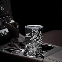New Zealand Silver Fern Rugby Tumbler Cup Aotearoa Kiwi Maori Black Version LT01 - Polynesian Pride