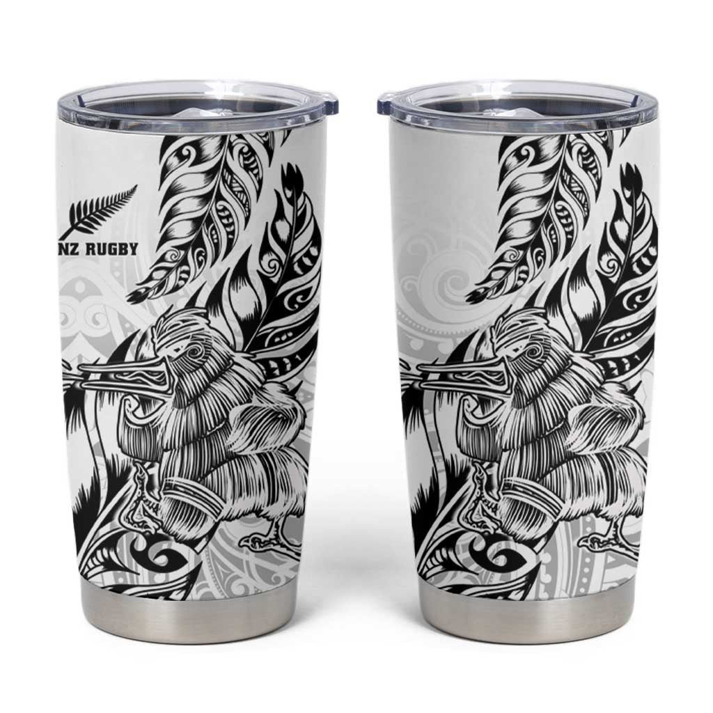 New Zealand Silver Fern Rugby Tumbler Cup Aotearoa Kiwi Maori White Version LT01 White - Polynesian Pride