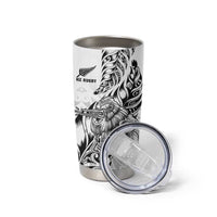 New Zealand Silver Fern Rugby Tumbler Cup Aotearoa Kiwi Maori White Version LT01 - Polynesian Pride