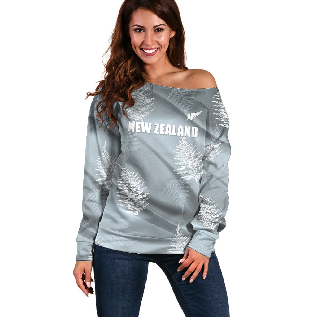 Custom Rugby New Zealand 2026 Off Shoulder Sweater The Fern Go Champions