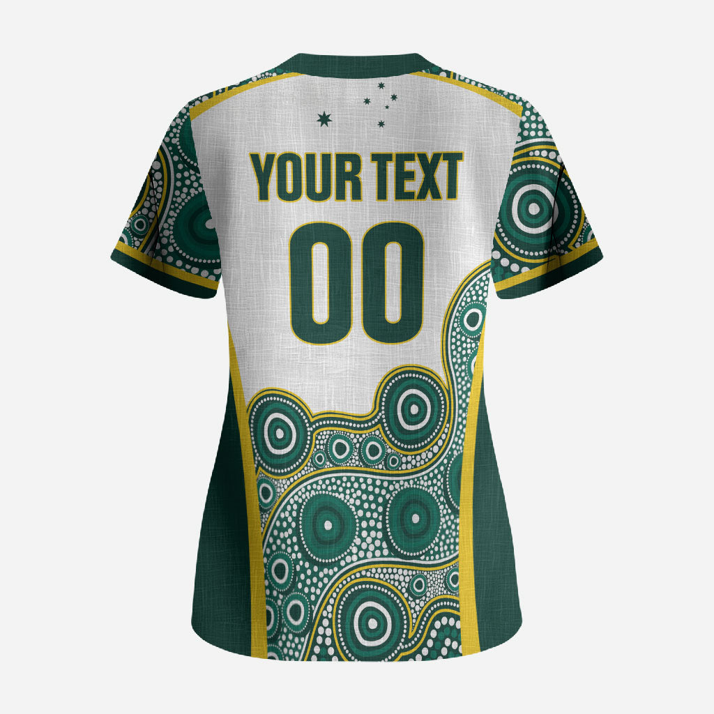 Custom Rugby Australia 2026 Scrub Top Wallabies Go Champions
