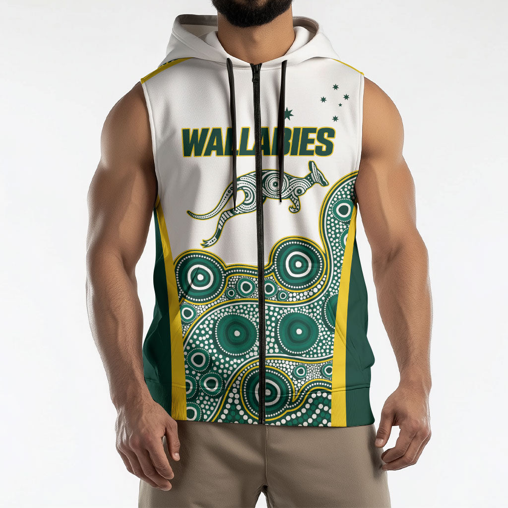Custom Rugby Australia 2026 Sleeveless Zip Hoodie Wallabies Go Champions