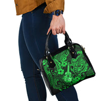 Hawaii Ukulele Shoulder Handbag Polynesian Pattern Green Version LT01 - Polynesian Pride