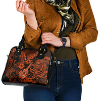 Hawaii Ukulele Shoulder Handbag Polynesian Pattern Orange Version LT01 - Polynesian Pride