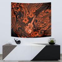 Hawaii Ukulele Tapestry Polynesian Pattern Orange Version LT01 - Polynesian Pride