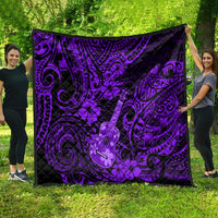 Hawaii Ukulele Quilt Polynesian Pattern Purple Version LT01 - Polynesian Pride