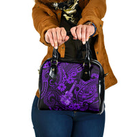 Hawaii Ukulele Shoulder Handbag Polynesian Pattern Purple Version LT01 One Size Purple - Polynesian Pride