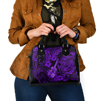 Hawaii Ukulele Shoulder Handbag Polynesian Pattern Purple Version LT01 - Polynesian Pride