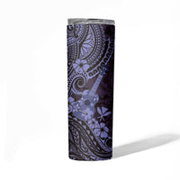Hawaii Ukulele Skinny Tumbler Polynesian Pattern Purple Version