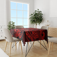 Hawaii Ukulele Tablecloth Polynesian Pattern Red Version LT01 - Polynesian Pride