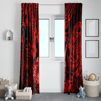 Hawaii Ukulele Window Curtain Polynesian Pattern Red Version LT01 - Polynesian Pride