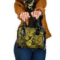 Hawaii Ukulele Shoulder Handbag Polynesian Pattern Yellow Version LT01 One Size Yellow - Polynesian Pride