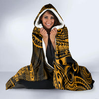 Hawaii Fish Hook Hooded Blanket Polynesian Pattern Gold Version LT01 - Polynesian Pride