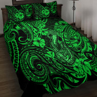 Hawaii Fish Hook Quilt Bed Set Polynesian Pattern Green Version LT01 - Polynesian Pride