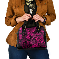 Hawaii Fish Hook Shoulder Handbag Hibiscus Hawaii Tribal Tattoo Pink Version LT01 - Polynesian Pride