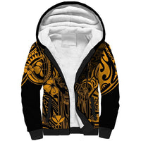 Hawaii King Kamehameha Sherpa Hoodie Polynesian Pattern Gold Version LT01 Unisex Gold - Polynesian Pride