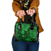 Hawaii King Kamehameha Shoulder Handbag Polynesian Pattern Green Version LT01 One Size Green - Polynesian Pride