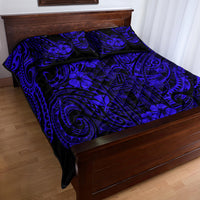 Hawaii King Kamehameha Quilt Bed Set Polynesian Pattern Navy Blue Version LT01 - Polynesian Pride