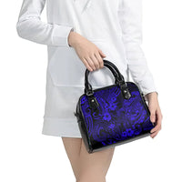 Hawaii King Kamehameha Shoulder Handbag Polynesian Pattern Navy Blue Version LT01 - Polynesian Pride