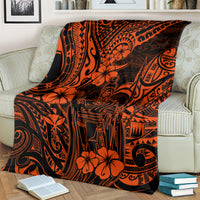 Hawaii King Kamehameha Blanket Polynesian Pattern Orange Version LT01 - Polynesian Pride