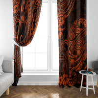Hawaii King Kamehameha Window Curtain Polynesian Pattern Orange Version LT01 - Polynesian Pride