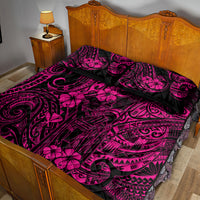Hawaii King Kamehameha Quilt Bed Set Polynesian Pattern Pink Version LT01 - Polynesian Pride